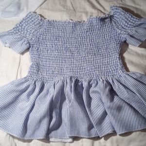 Off the shoulder babydoll shirt